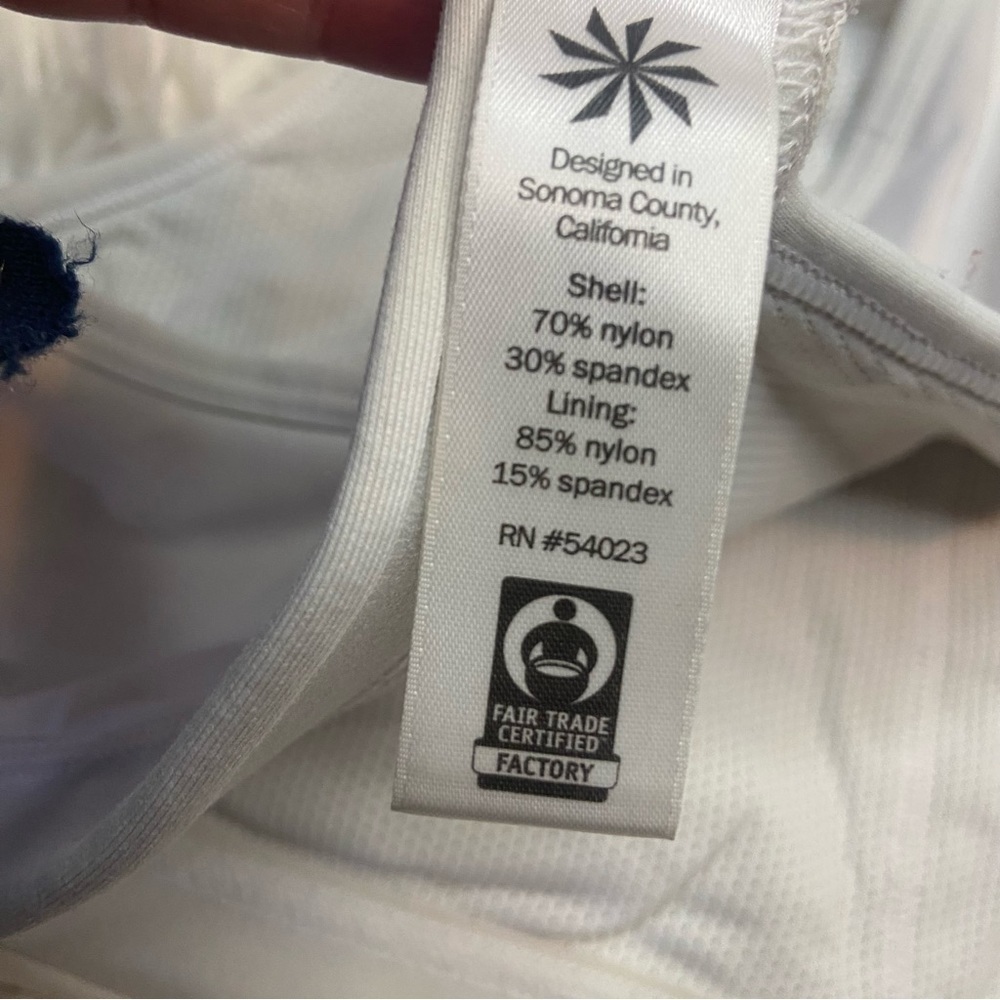 Athleta White Cut Out Sports Bra - Picture 7 of 8